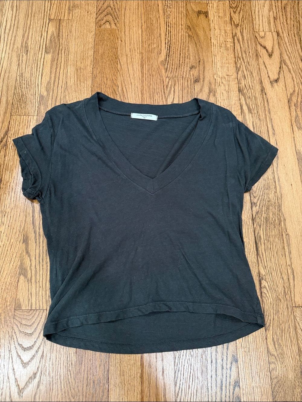 perfectwhitetee Vintage Black recycled cotton Tee Size XS